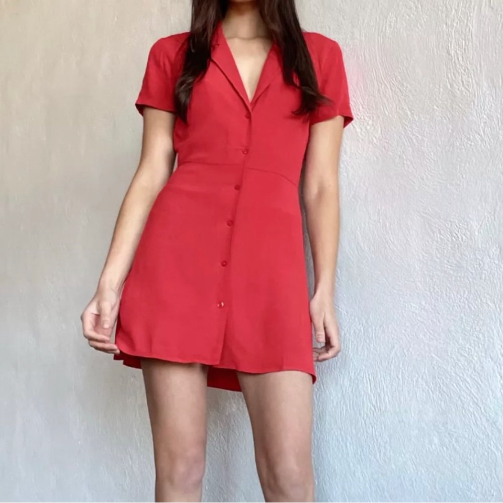 Aritzia Sunday Best Button up Mini Dress